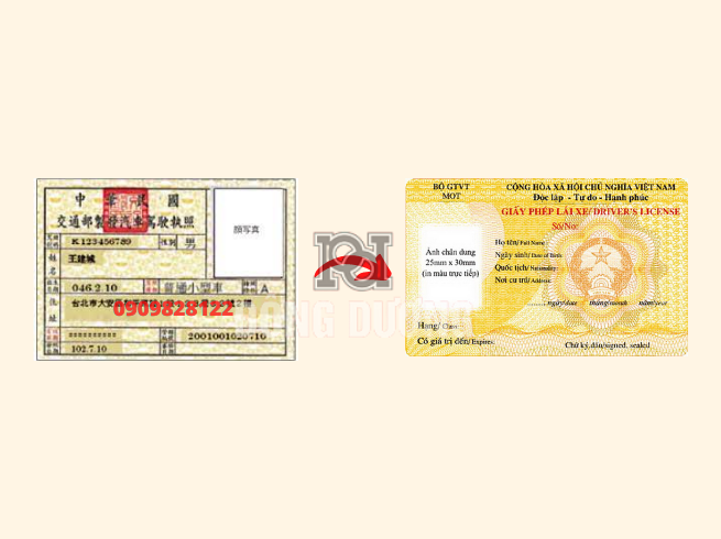 Đổi bằng lái xe Đài Loan sang Việt Nam