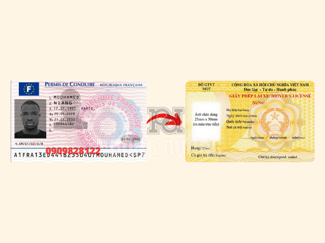 Đổi bằng lái xe Pháp sang Việt Nam