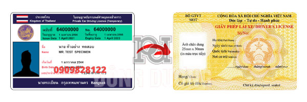 Đổi bằng lái xe Thái Lan sang Việt Nam