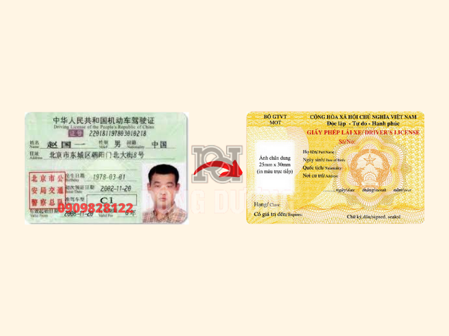 Đổi bằng lái xe Trung Quốc sang Việt Nam