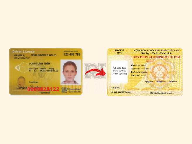 Đổi bằng lái xe Úc sang Việt Nam